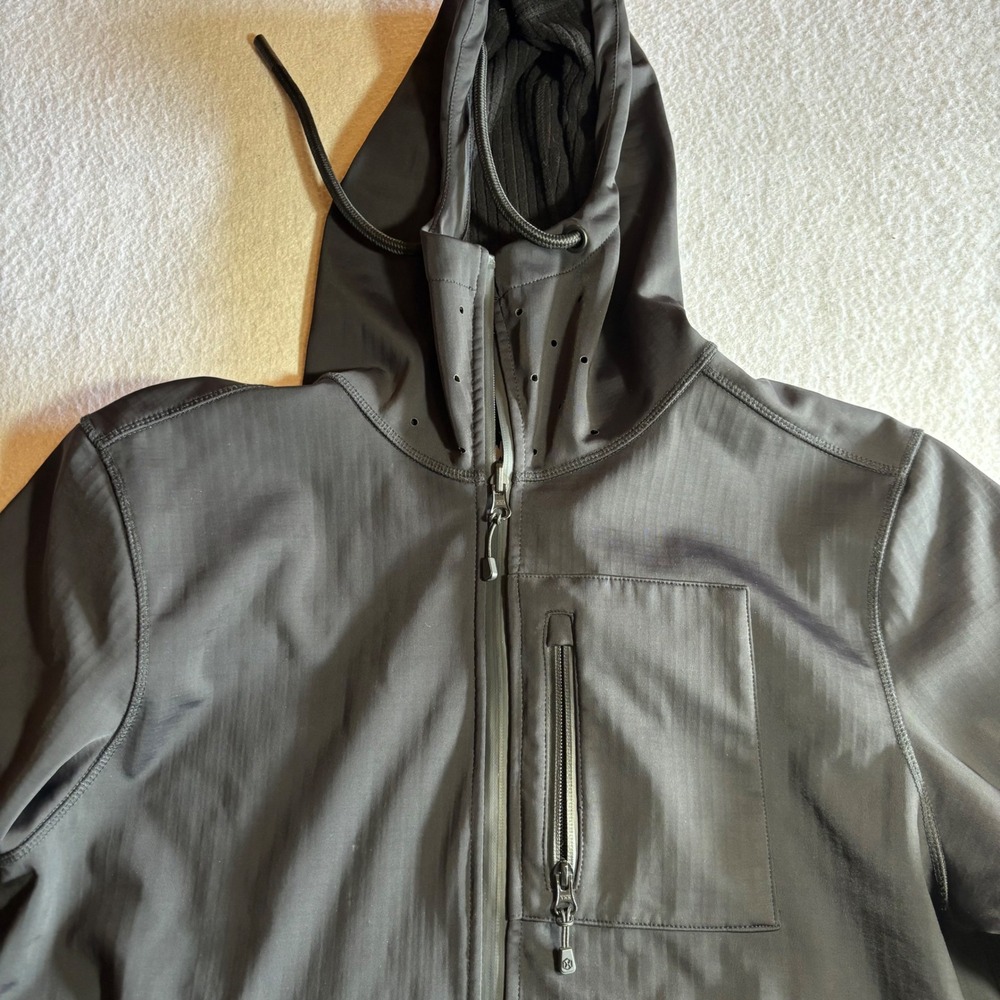 Graphene-X Hoodie-X Mens Large Black Reversible Technical Performance Jacket Zip - Picture 2 of 12